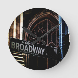 NYC signs Runde Wanduhr