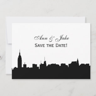 NYC Silhouette DIY BG Color Save the Date Wh2