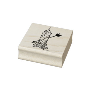 NYC Skycraper Cupids Arrow Valentinstag-Briefmarke Gummistempel