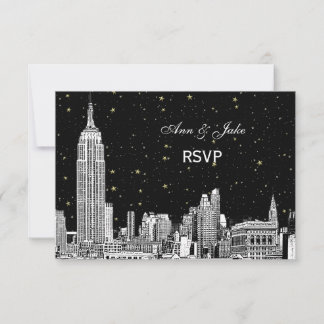 NYC Skyline 01 Etchd Starry DIY BG Color UAWG #2 RSVP Karte