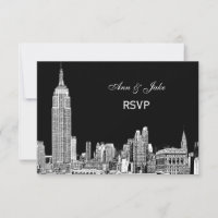 NYC-Skyline 01 geätzter DIY-Hintergrund Farbe RSVP