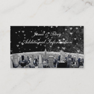 NYC Skyline #2 Black Whart Heart Insert Card