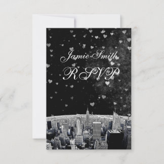 NYC Skyline #2 Black Whart Heart UAWG RSVP Karte