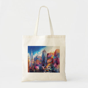 NYC Skyline Abstrakt Art Tragetasche