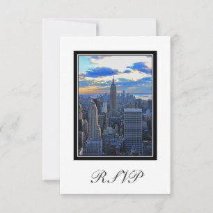 NYC Skyline als Sunset Approach UAWG #1 RSVP Karte