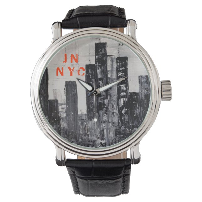 NYC Skyline Armbanduhr (Vorderseite)