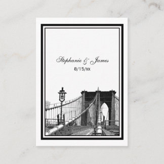 NYC Skyline Bklyn Bridge #2 Etched Platzkarten #2