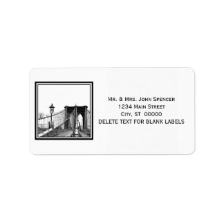 NYC Skyline Brooklyn Bridge #2 Anschrift Adressaufkleber