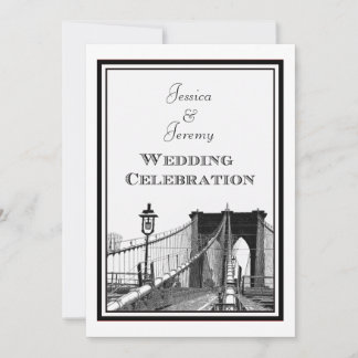 NYC Skyline Brooklyn Bridge #2 DIY Wedding Einladung