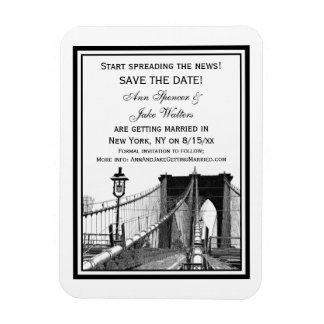 NYC Skyline Brooklyn Bridge #2 Save the Date Magnet