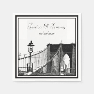 NYC Skyline Brooklyn Bridge #2 Wedding Serviette