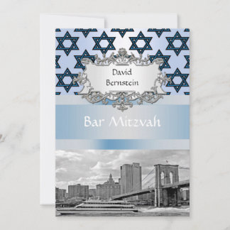 NYC Skyline Brooklyn Bridge Bar Mitzvah #2 Einladung