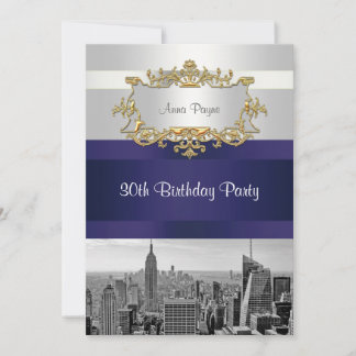 NYC Skyline BW 05 - Einladung zum Geburtstag von N