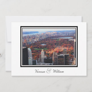NYC Skyline Central Park von oben Wedite Einladung