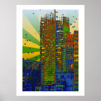 NYC Skyline: Das New York Times Gebäude Poster