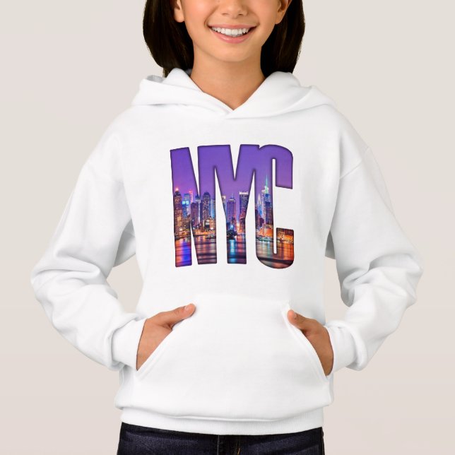 NYC Skyline (dunkel) Hoodie (Vorderseite)