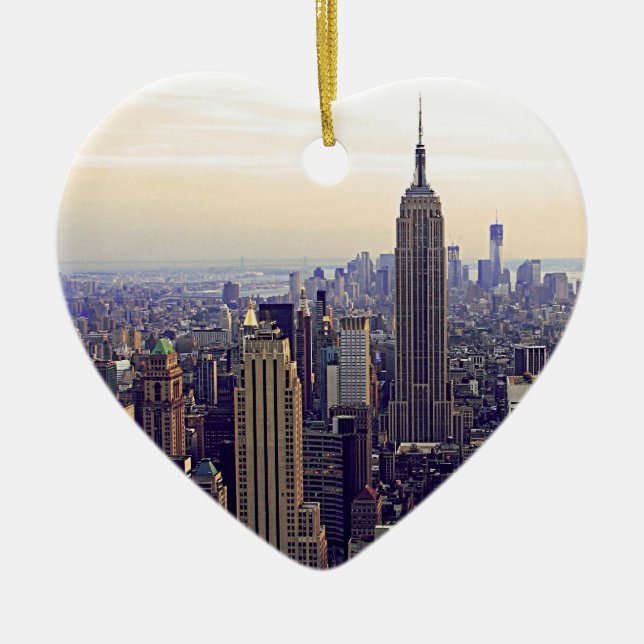 NYC skyline Emp St Gebäude, WTC 4 Keramikornament (Vorne)