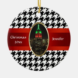 NYC Skyline: Emp St Gebäude Xmas #5 Keramik Ornament