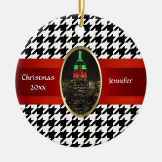 NYC Skyline: Emp St Gebäude Xmas #5 Keramik Ornament