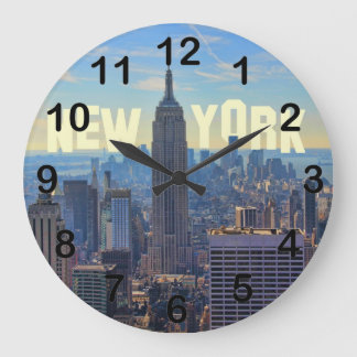 NYC Skyline Empire State Gebäude, World Trade 2C Große Wanduhr