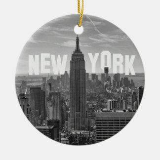 NYC Skyline Empire State Gebäude, WTC BW 2C Keramik Ornament