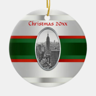 NYC Skyline: Empire State Gebäude Xmas #3W Keramikornament