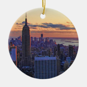 NYC-Skyline: ESB, Bank of America, 4 Times Sq 001 Keramikornament