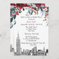 NYC Skyline ESB Etch Burg Grn Brautparty