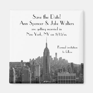 NYC Skyline ESB Top of the Rock Save the Date Magnet