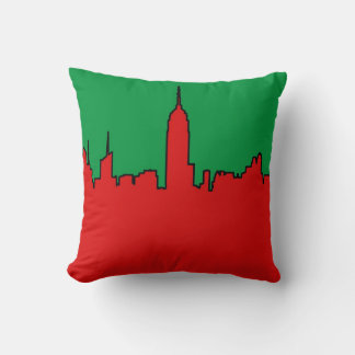 NYC Skyline: ESB Weihnachts-Silhouette Kissen