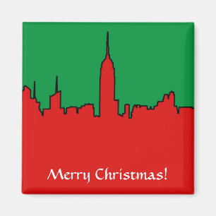 NYC Skyline: ESB Weihnachts-Silhouette Magnet