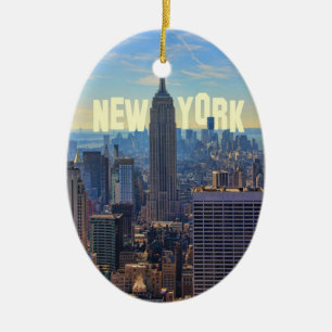 NYC-Skyline ESB, World Trade 2C Keramikornament