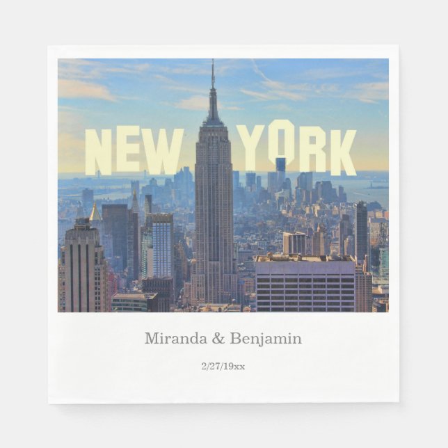 NYC Skyline ESB WTC 2C L Serviette (Vorderseite)