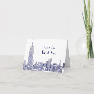 NYC Skyline Etched 01 Danke Blue