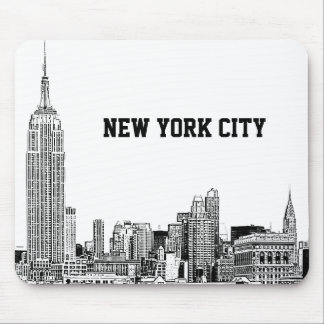 NYC Skyline Etched 01 Mousepad