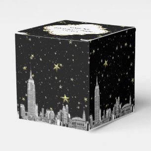 NYC-Skyline geätzter Stern DIY-Hintergrundfarbe Geschenkschachtel
