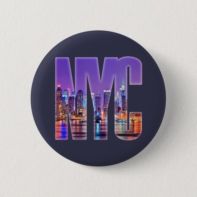 NYC Skyline (hell) Button (Vorderseite)