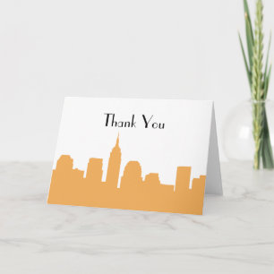 NYC-Skyline-Hochzeits-Dankeskarten Dankeskarte