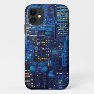 NYC Skyline, hohe Winkelsicht an der Dämmerung Case-Mate iPhone Hülle