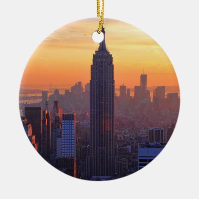 NYC Skyline: Keramik Ornament (Vorne)