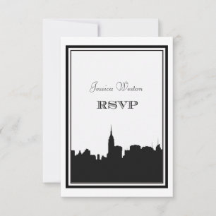 NYC-Skyline-Silhouette #2 DIY RSVP Karte