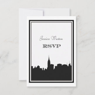NYC Skyline Silhouette #2 DIY UAWG RSVP Karte