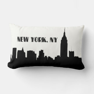 NYC Skyline Silhouette, ESB #1 Lendenkissen