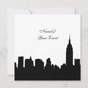 NYC-Skyline-Silhouette, ESB #1 SW Parteieinladung Einladung