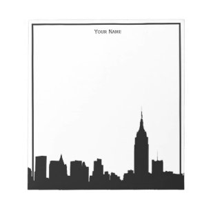 NYC Skyline Silhouette Gerahmt Notizblock