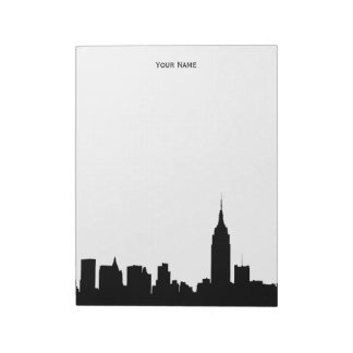 NYC Skyline-Silhouette Notizblock