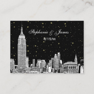 NYC Skyline Starry DIY BG Platzkarten