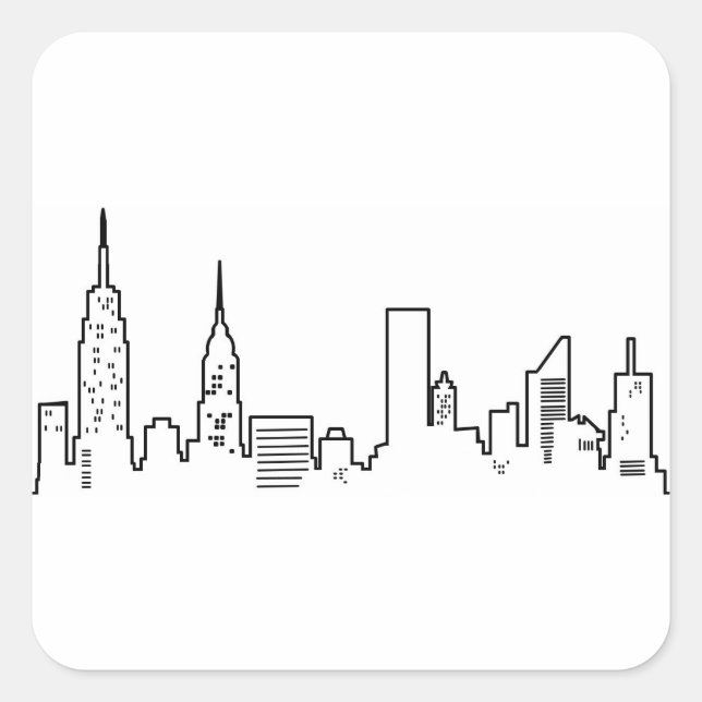 NYC Skyline Stickers (Vorderseite)