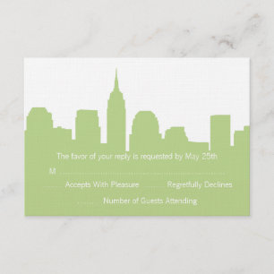 NYC Skyline Wedding RSVP Cards Karte
