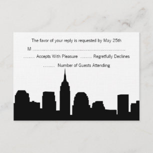 NYC Skyline Wedding RSVP Cards Karte